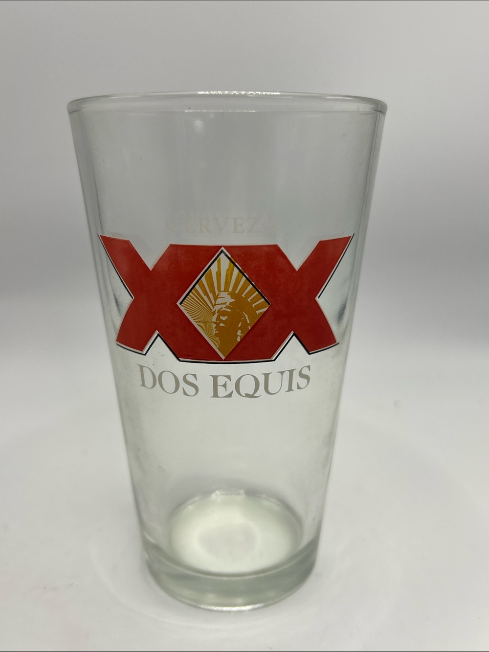Dos Equis XX Cerveza Red Logo Pint Glass